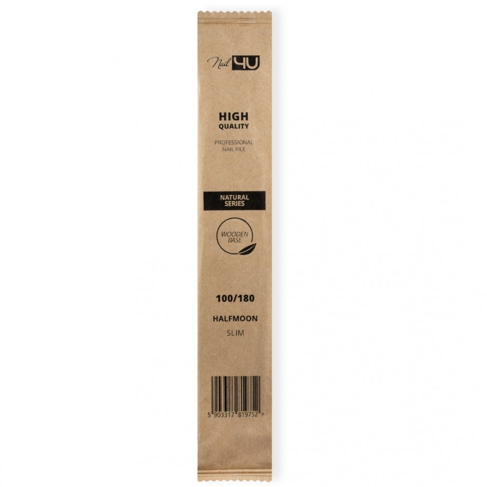 Lima de Unhas Natural Slim Meia Lua 100/180 | 50 Unidades | Nail4U