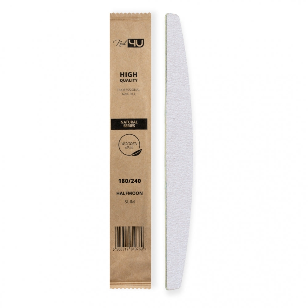 Lima de Unhas Natural Slim Meia Lua 180/240 | 50 Unidades | Nail4U