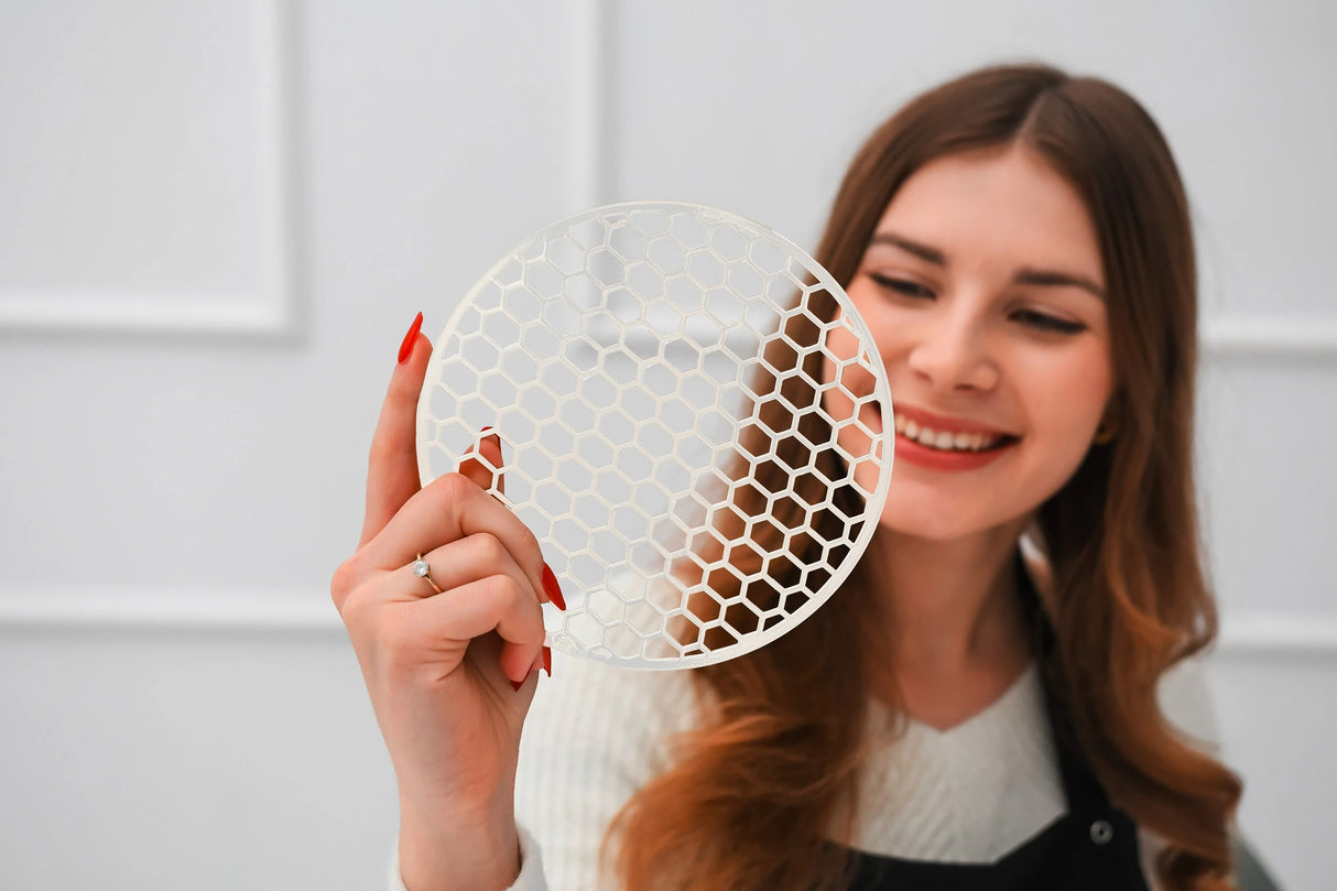 Grelha de ventilação para aspirador de pó Design Colmeia - Branca