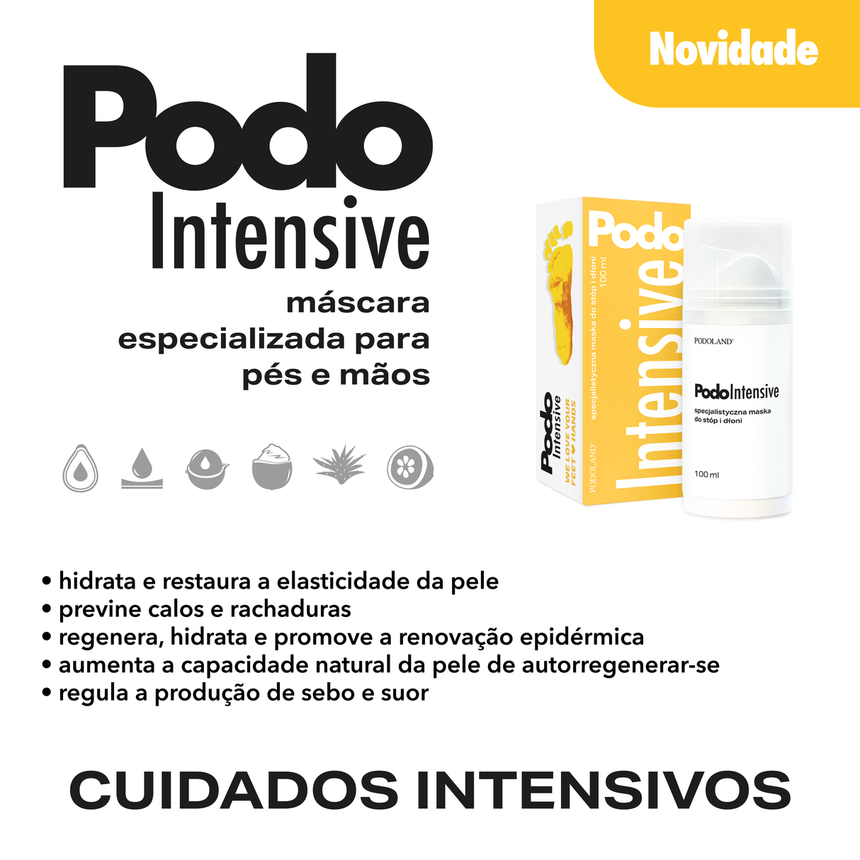 PodoIntensivo máscara especializada para pés e mãos 100 ml