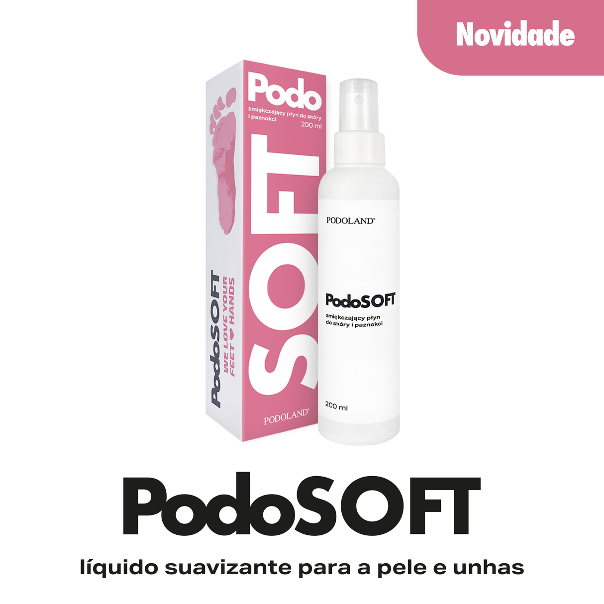 PodoSoft líquido suavizante para a pele e unhas 200 ml