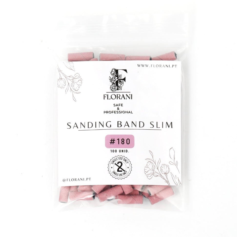 Mini Lixa Descartável para Broca #180 - Tamanho MINI 3mm - 100 un. | Recargas de lixamento de unha | Bandas de lixar unhas