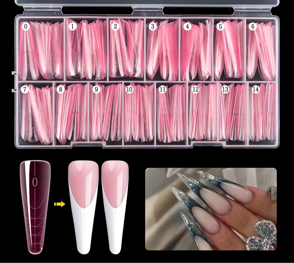 Moldes F1 Dual Form Francesa com Bordas - 150 Pçs