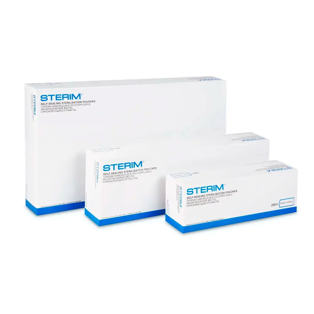 Bolsas de Esterilização Papel + Filme STERIM® – Autosselantes, 200 unid. 90x230mm