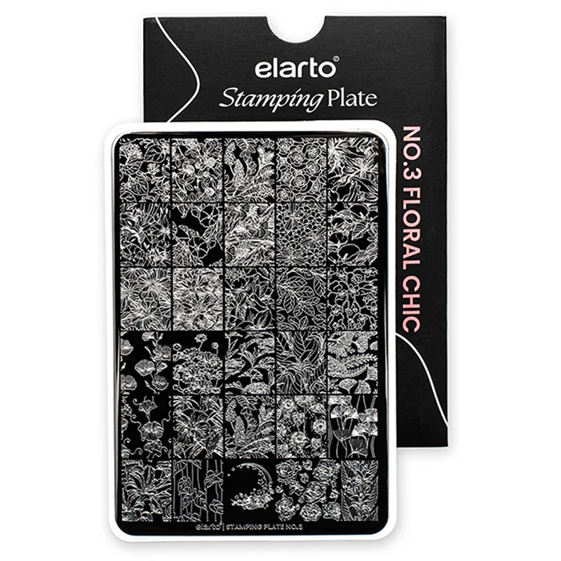 Placa de estampagem nº 3 Floral Chic