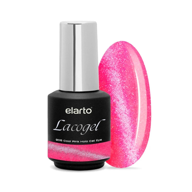 Verniz Gel Lacogel Cool Pink Holo Cat Eye 905 - 7ml