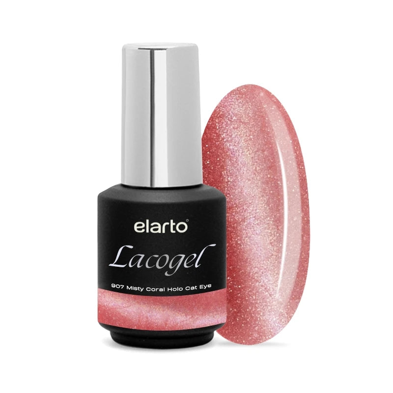 Verniz Gel Lacogel Misty Coral Holo Cat Eye 907 - 7ml