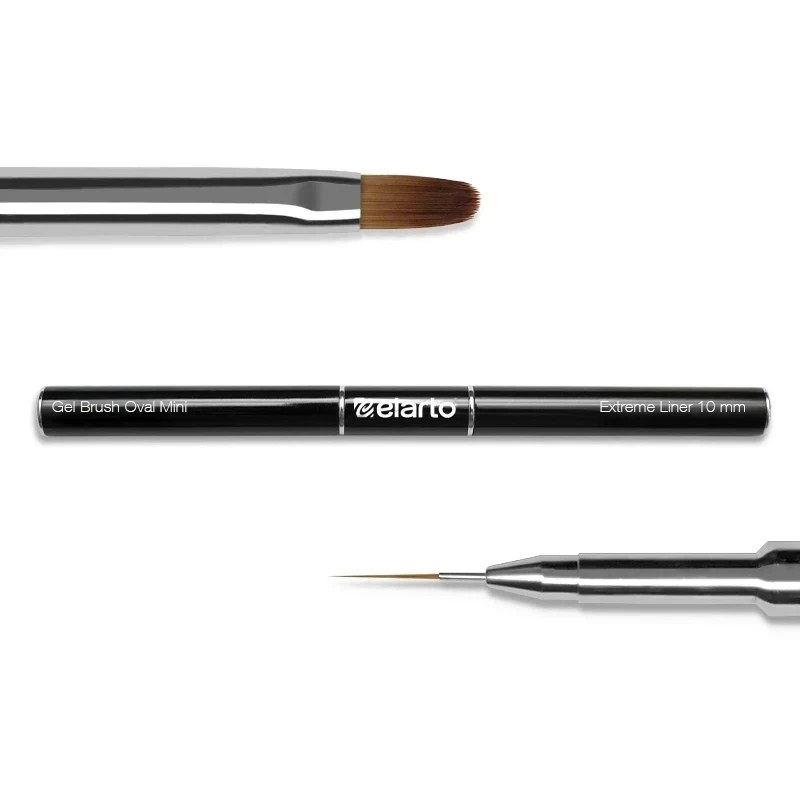 Pincel de Gel Oval Mini+Extreme Liner 10Mm (Preto)