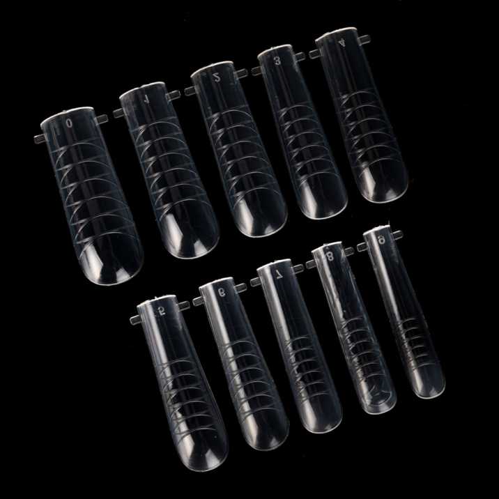 Moldes F1 Túnel XL para Construção de Unhas Quadradas YQ-4 – 120 unid.