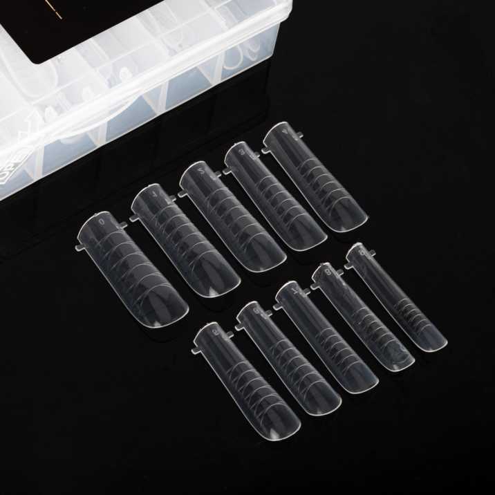 Moldes F1 Túnel XL para Construção de Unhas Quadradas YQ-4 – 120 unid.