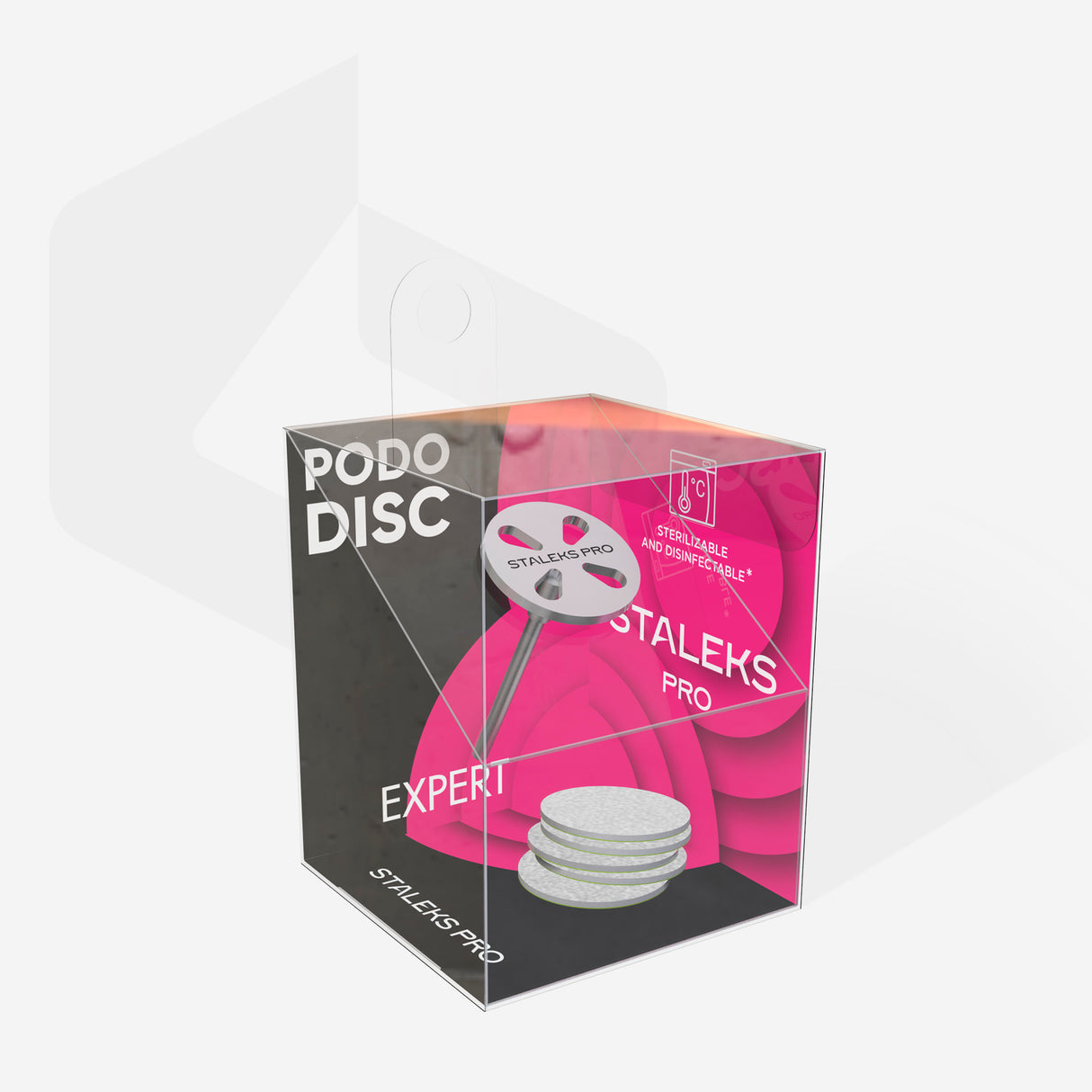 Disco de pedicure PODODISC S EXPERT e conjunto de limas descartáveis grão 180 - 5 peças (15 mm)