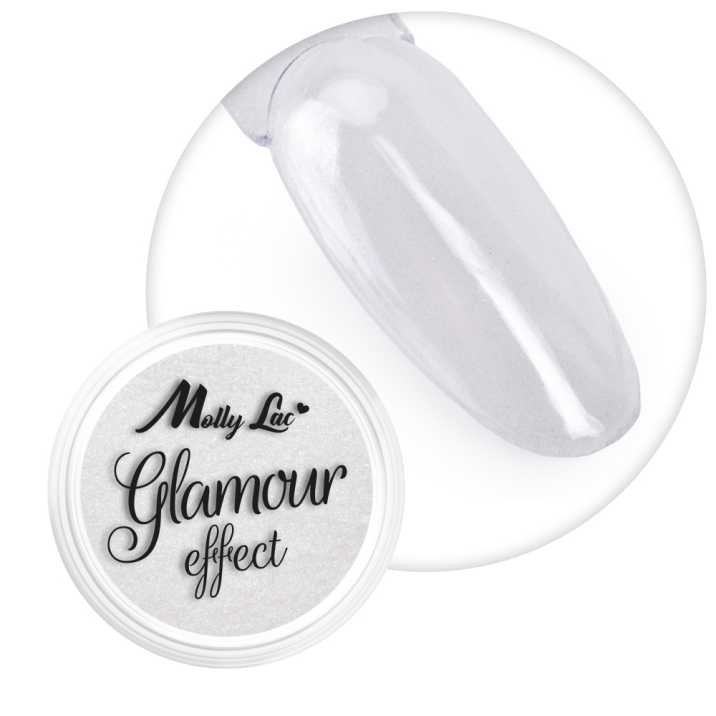 Pó para unhas Glamour Effect Silver Nº 1
