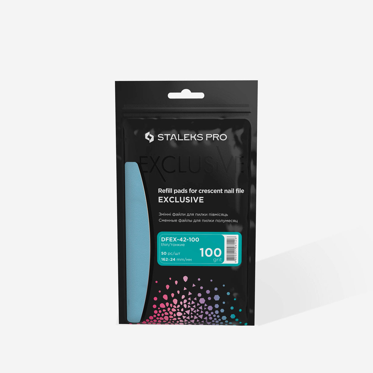 Limas Descartáveis para Base Meia Lua EXCLUSIVE 42 - Grão #100 (50 Unidades)