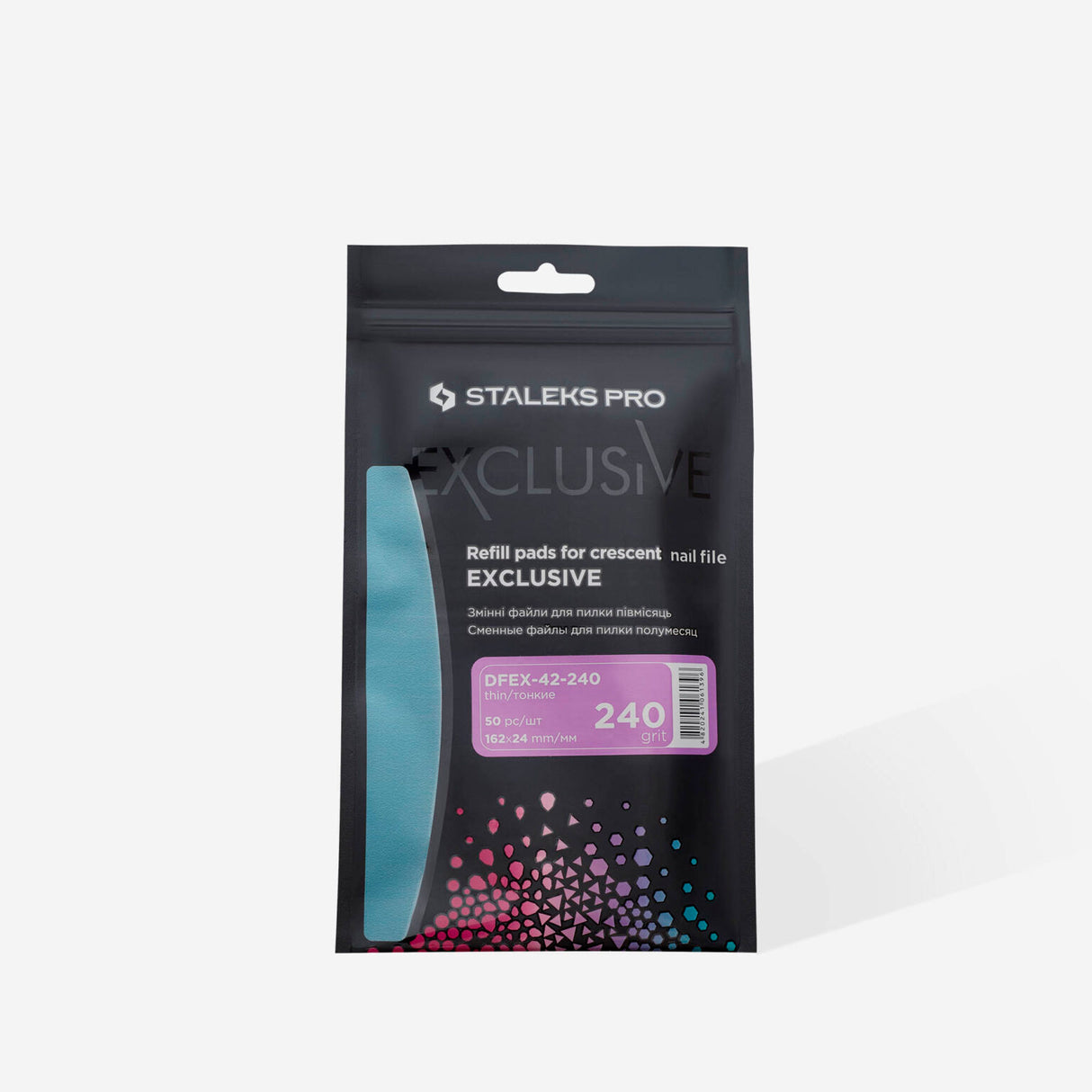 Limas Descartáveis para Base Meia Lua EXCLUSIVE 42 - Grão #240 (50 Unidades)