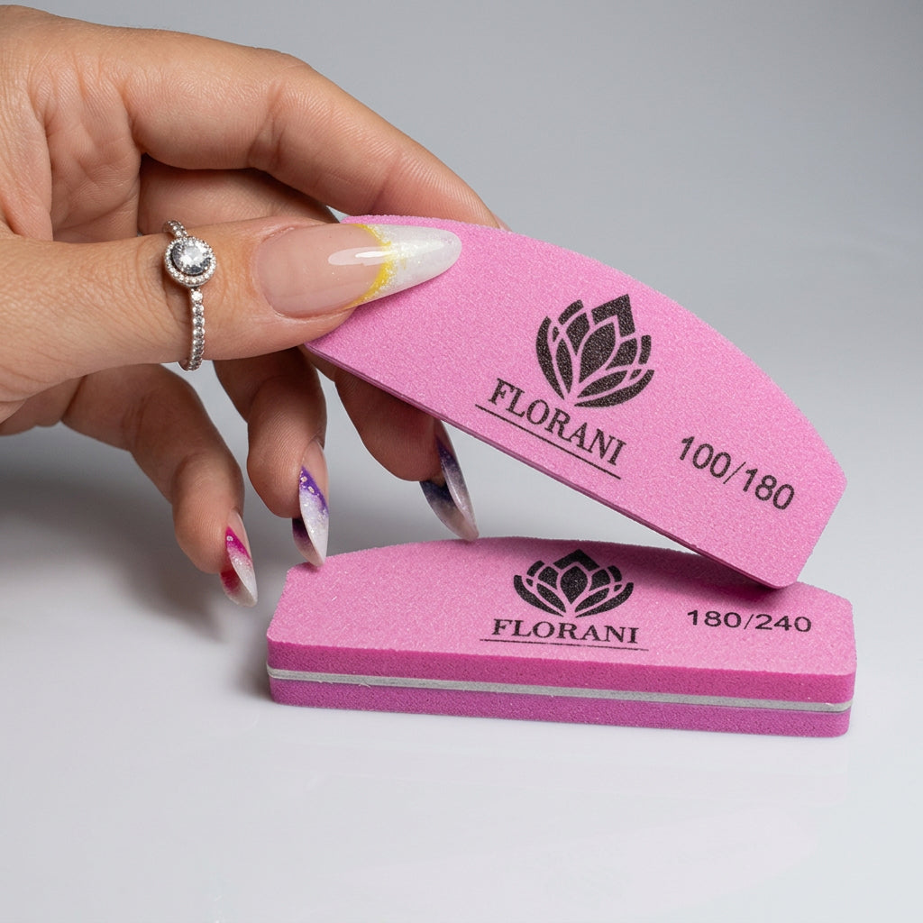 Mini Buffer Rosa para Unhas 180/240 | Florani
