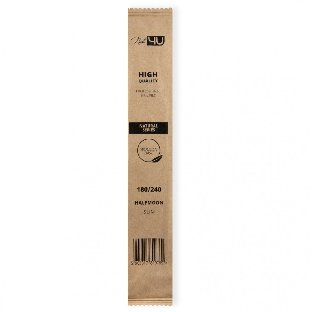 Lima de Unhas Natural Slim Meia Lua 180/240 | 50 Unidades | Nail4U
