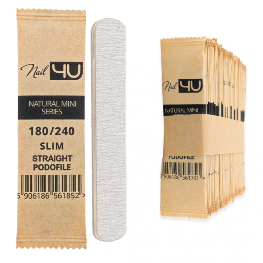 Lima Podofile Slim Reta 180/240 | 50 Unidades | Nail4U