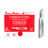 LÂMINAS CIRÚRGICAS EM AÇO-CARBONO - Nº 15 - 100 un.