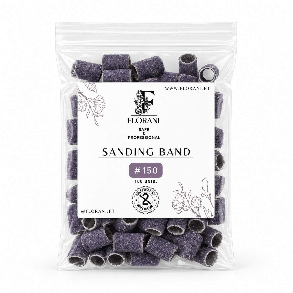 Bandas de Lixa 6 mm Grão 150 | 100 Unidades | Florani