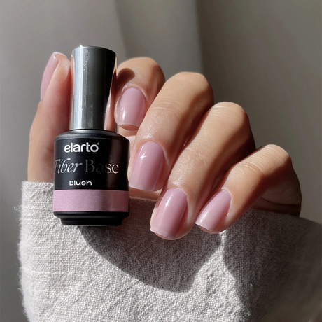 Elastic Fiber Base Blush 15ml - base híbrida com fibras de vidro
