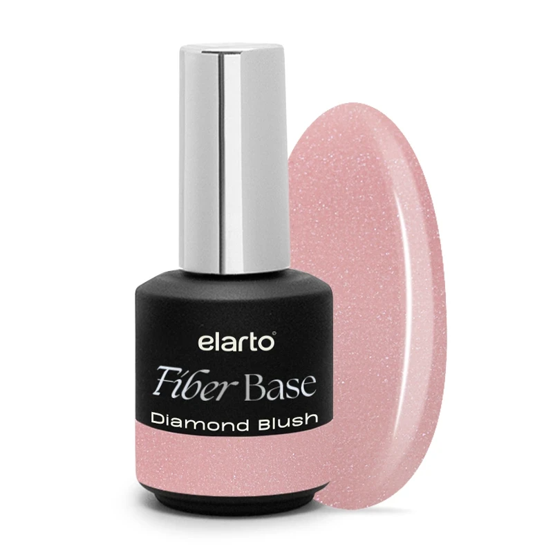 Elastic Fiber Base Diamond Blush 15ml - base híbrida com fibras de vidro