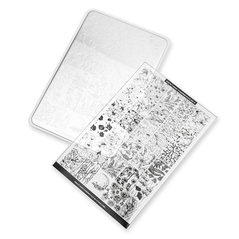 Placa de estampagem nº 3 Floral Chic