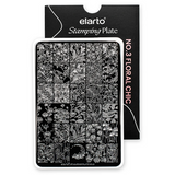 Placa de estampagem nº 3 Floral Chic