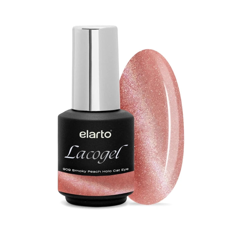 Verniz Gel Lacogel Smoky Peach Holo Cat Eye nr 909 - 7ml