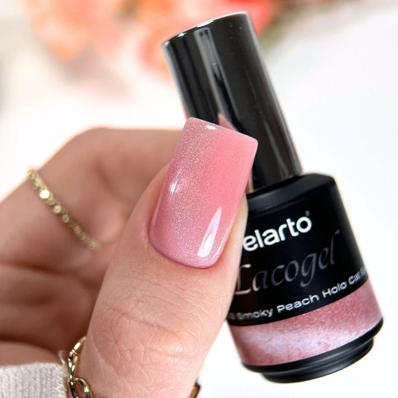 Verniz Gel Lacogel Smoky Peach Holo Cat Eye nr 909 - 7ml