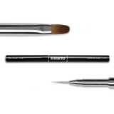 Pincel de Gel Oval+Extreme Liner 7Mm (Preto)