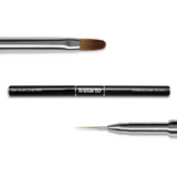 Pincel de Gel Oval Mini+Extreme Liner 10Mm (Preto)