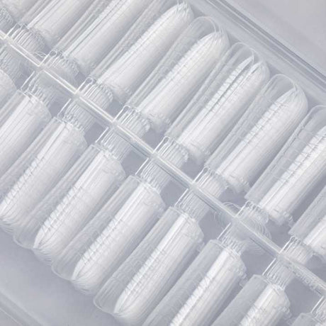 Moldes F1 para Gel, Acrilogel e Acrílico Quadrado com Medidas MollyLac – 220 unid. Modelo PH-68