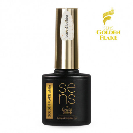 Gel Base e de Construção Sens Golden Flake - White 10 ml