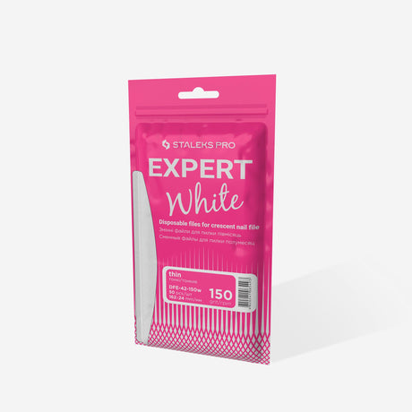 Limas Brancas Descartáveis Meia-lua Fina | EXPERT 42 Grão #150 (50 Unidades)