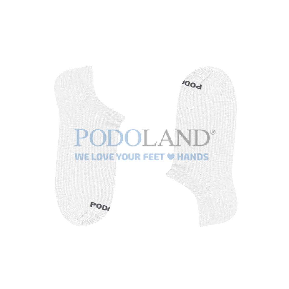Meias de cano curto com íons de prata Podoland - Brancas - EU 36-40